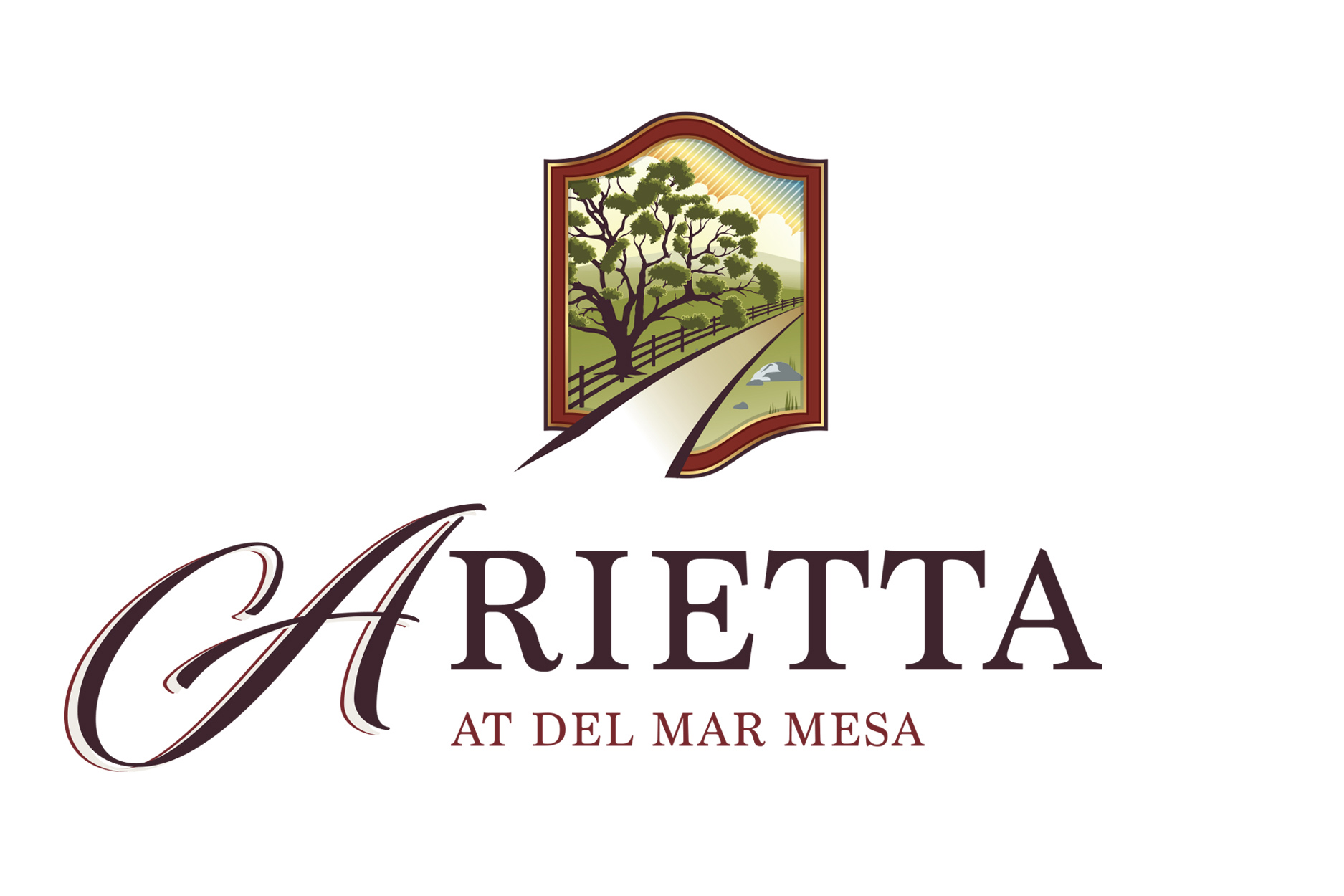 arietta at del mar mesa logo design